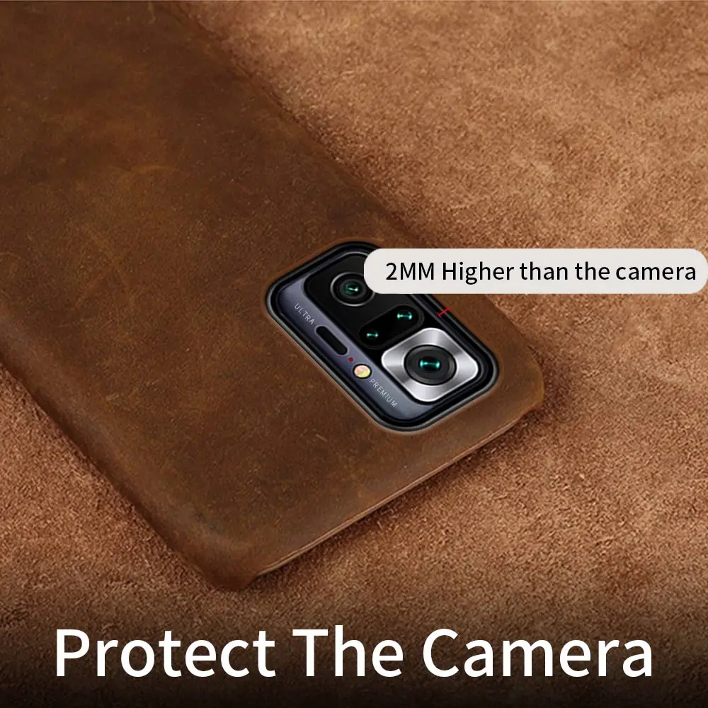 Genuine PULL-UP Leather Case for Xiaomi Redmi Note 10 Pro 9 Pro 8 For Mi 11 Ultra 10T Lite Poco X3 Pro F3 Repairable Matte Cover