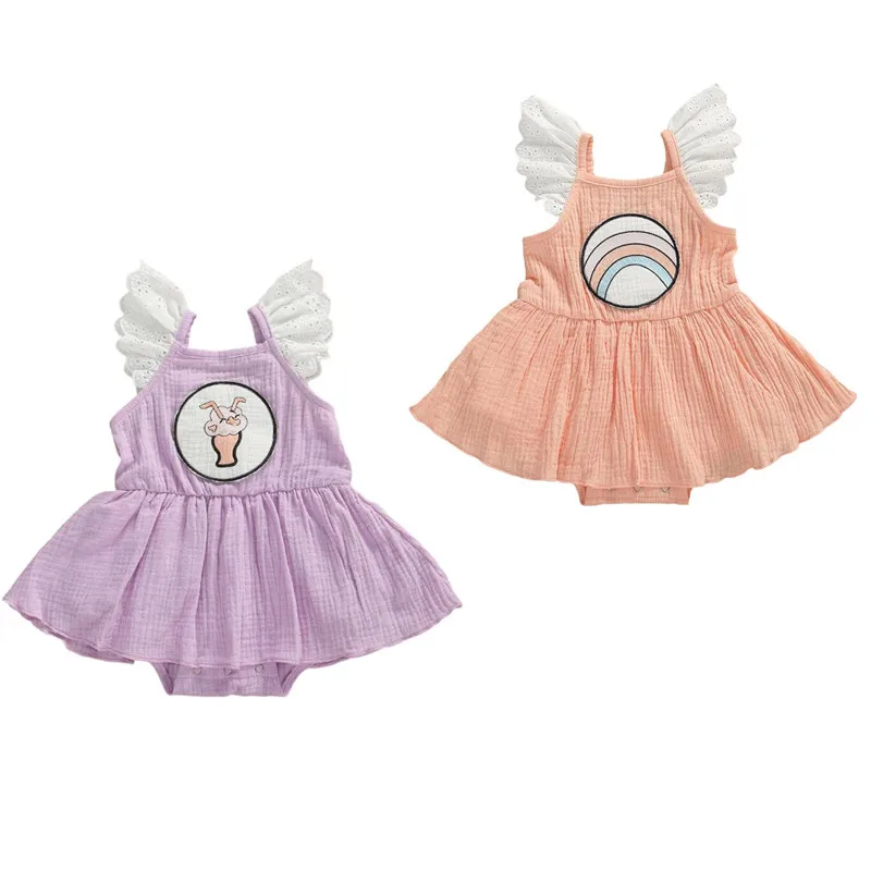 Женский Летний комбинезон без рукавов на возраст 0 24 месяца 2 цвета|Ромперы| |