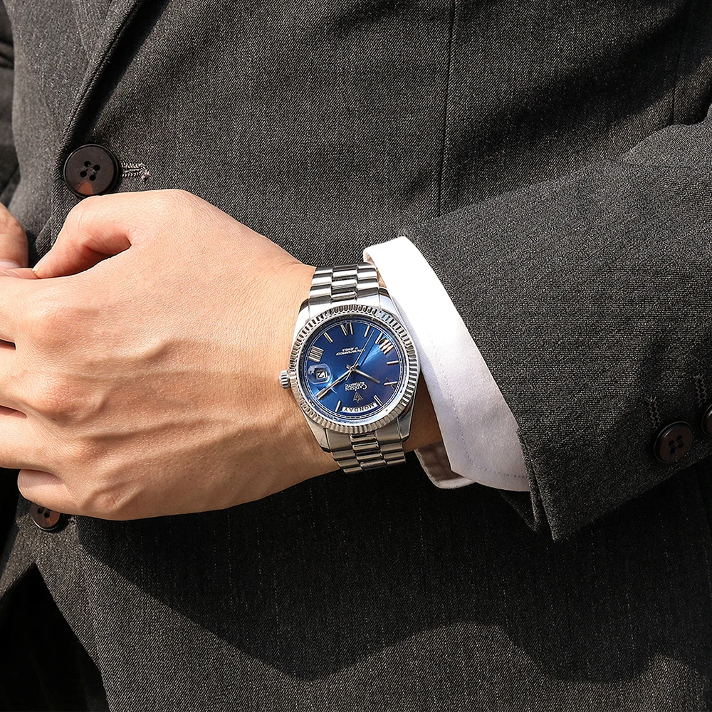 

2021 New CADISEN Top Brand Luxury Men's Automatic Mechanical Watches Miyota 8285 Stainless Steel Waterproof Watches Reloj Hombre