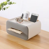 Tissue Box Watch Phone Glasses Organizer Dressing Case Home Office Desk Storage Boxes Living Room Paper Drawer Bedroom Box