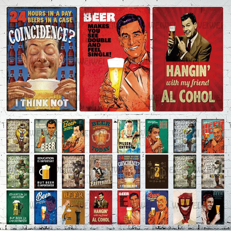 Пивные металлические жестяные знаки винтажный кухонный домашний декор потертый