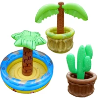 outdoor toy hawaii series inflatable coconut palm tree drinks cooler ice bucket for sandbeach water fun party swimming pool toys