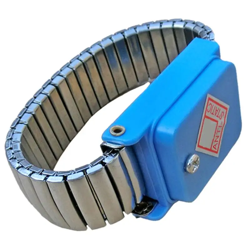 

Metal Anti Static Wrist Band Strap Wireless Adjustable ESD Wristband Discharge Electronic Work Cordless Bracelet Supplies K92F