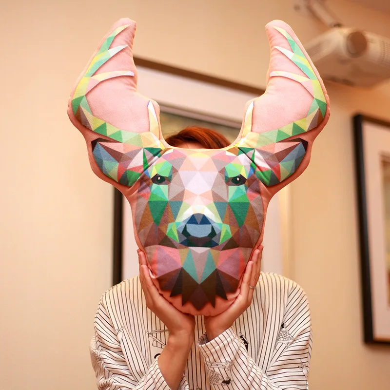 Ins креативная подушка для мужчин детская с животными из мультфильмов подушки лев