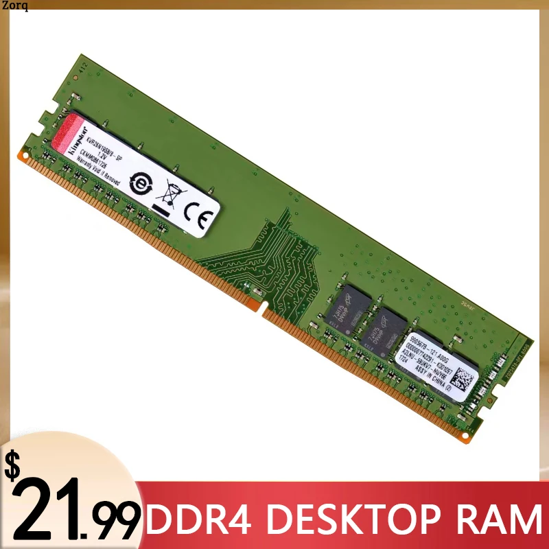 

Kingston Memory RAM DDR4 4GB 8GB 16GB 32GB 2133MHz 2400MHz 2666MHz 288pin PC-17000 PC-19200 PC-21300 Desktop Memory DIMM PC4 RAM