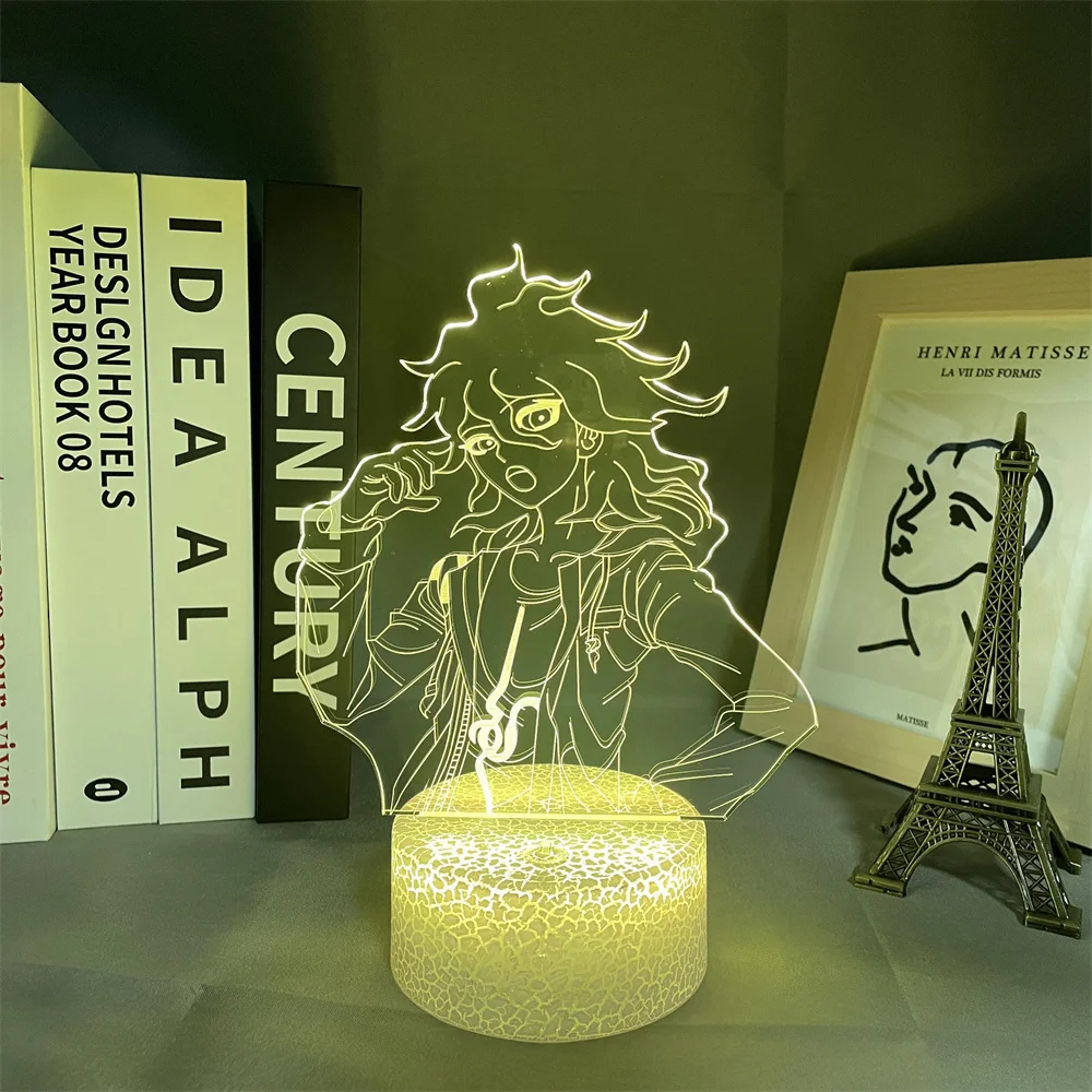 

3d Светодиодная аниме-фигурка Danganronpa Nagito Komaeda, настольная лампа для украшения детской спальни, ночсветильник, подарок на день рождения, украш...