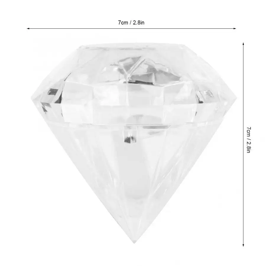 12 шт Алмазная креативная прозрачная пластиковая коробка конфет контейнер Мини