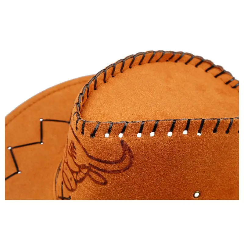 Мужская Фланелевая ковбойская шляпа с намоткой головы коровы из искусственной