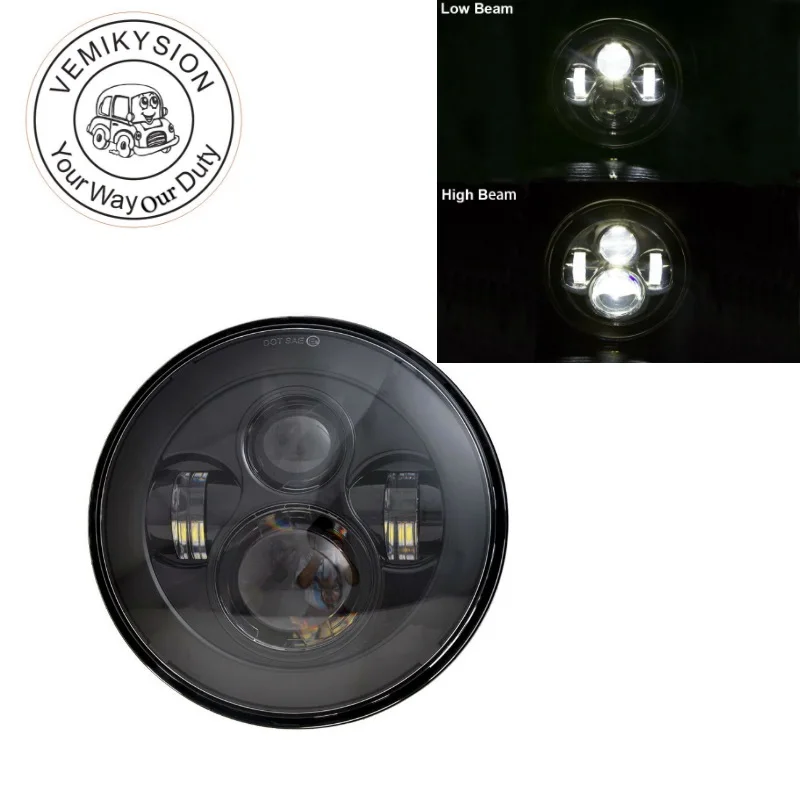 

For Lada Niva 4X4 Offroad Lights 1PC 7Inch LED Headlights for For Jeep Wrangler TJ JK LJ CJ for Land Rover Defender for Nissan