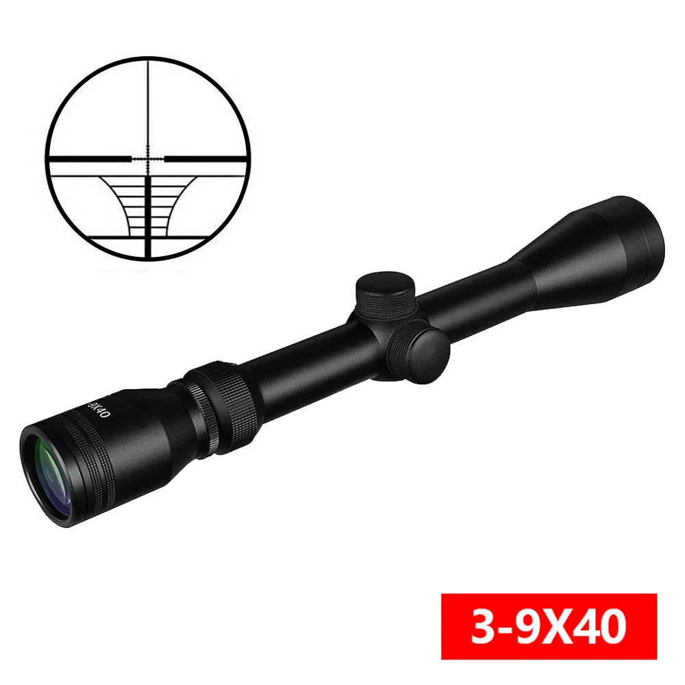 

Охотничий прицел 3-9x40, тактический оптический прицел для снайпера, телескопический прицел с креплением для прицела 11 20 мм для AirsoftAR15, аксессу...