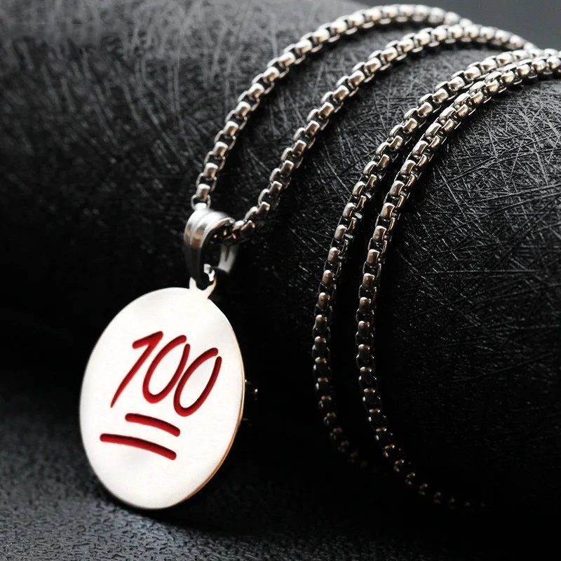 

Из нержавеющей стали письмо 100 точка круглый кулон ожерелье цепочки на ключицы ожерелье для женщин лучший подарок