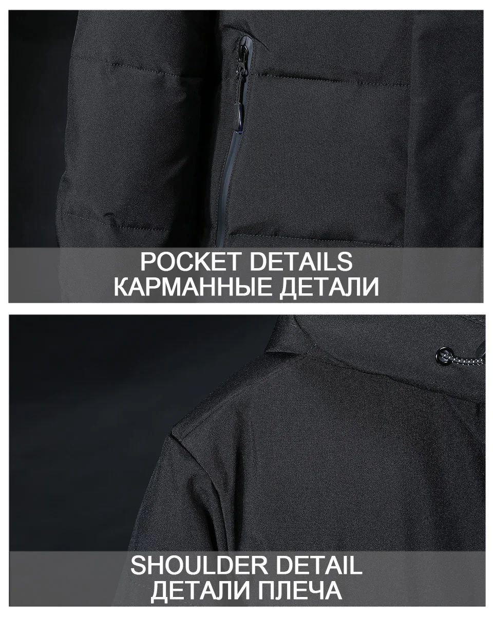 Новая зимняя мужская куртка на утином пуху, тонкое толстое теплое длинное пальто высокого качества для мужчин, модное повседневное зимнее мужское пуховое пальто