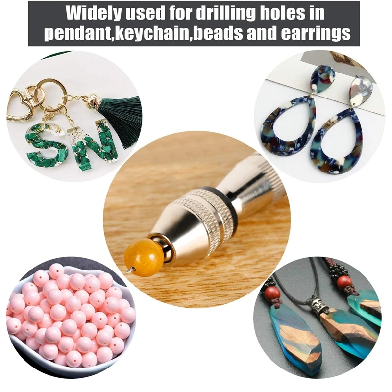 

Pin Vise for Resin Casting Molds Pin Vise Hand Drill Set with Drill Bits Precision Hand Drill Tools for Resin Jewelry