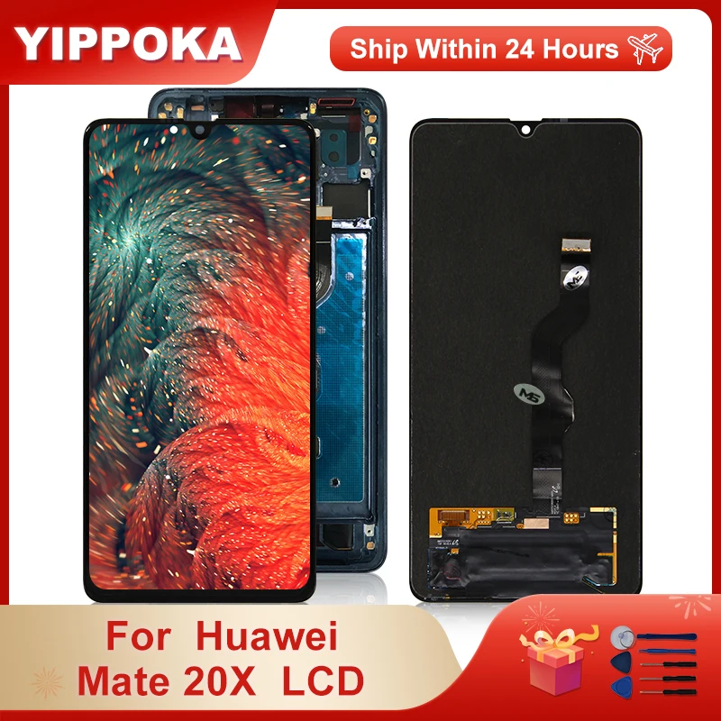Pantalla LCD t&aacute;ctil de 7,2 pulgadas para Huawei Mate 20X, piezas de repuesto de montaje para Huawei Mate 20X, EVR-L29 EVR-AL00 LCD-0