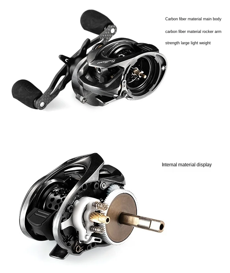 

GH100 micro-water drop wheel carbon ultra-light micro-throwing dynamic magnetic brake anti-explosion line fishing reel