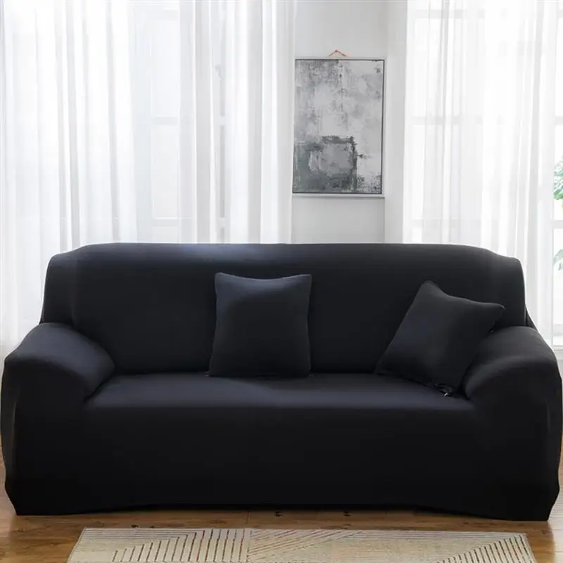 

1PC Double Seat Sofa Covers Stretch Solid Color Seat Couch Cover Machine Washable Sofa Slipcover Furniture Protector