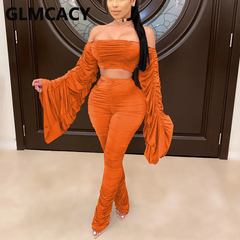 Женские костюмы из двух предметов топ-труба с воротником-лодочкой открытыми