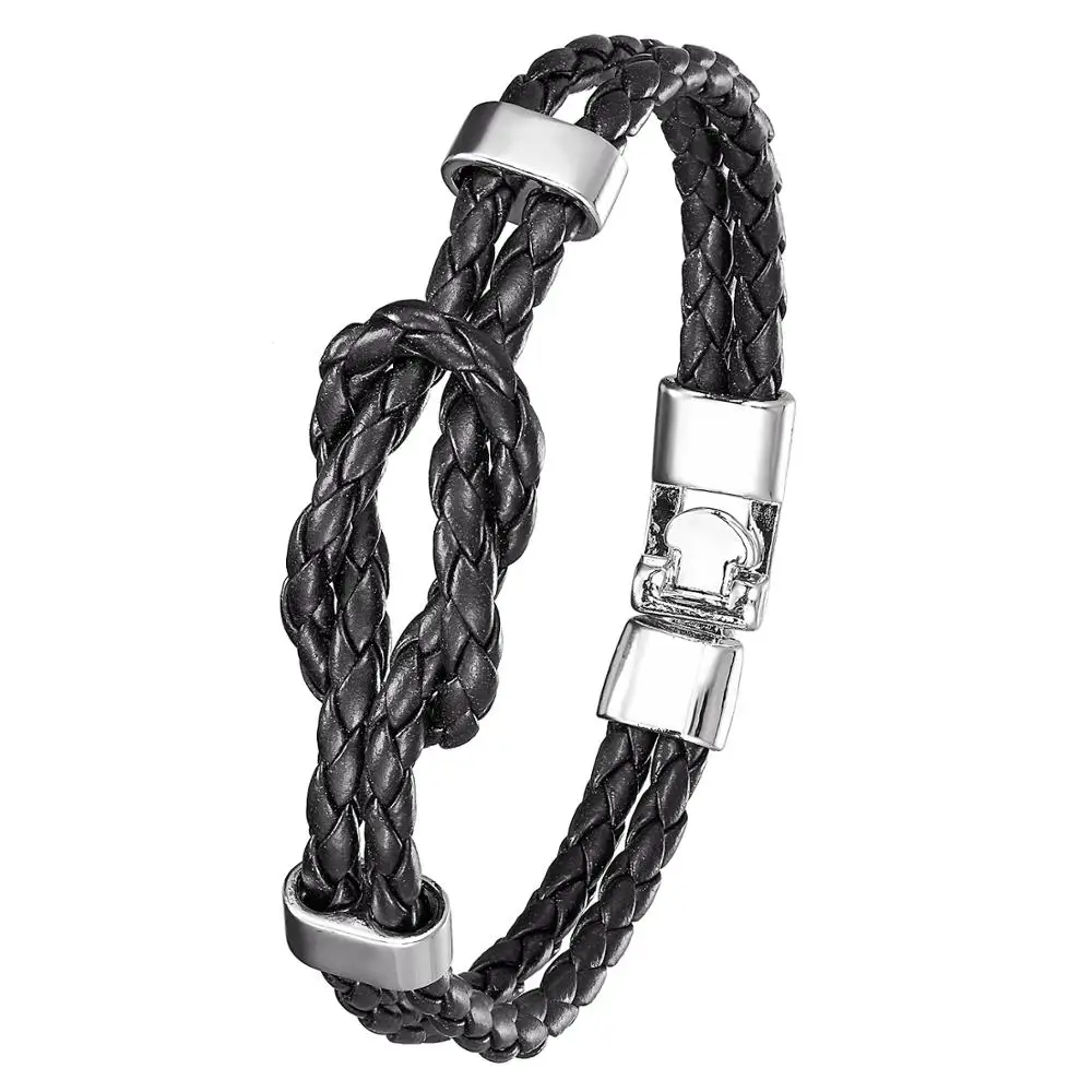 Кожаный браслет для выживания с высококачественными наручники из сплава пряжкой