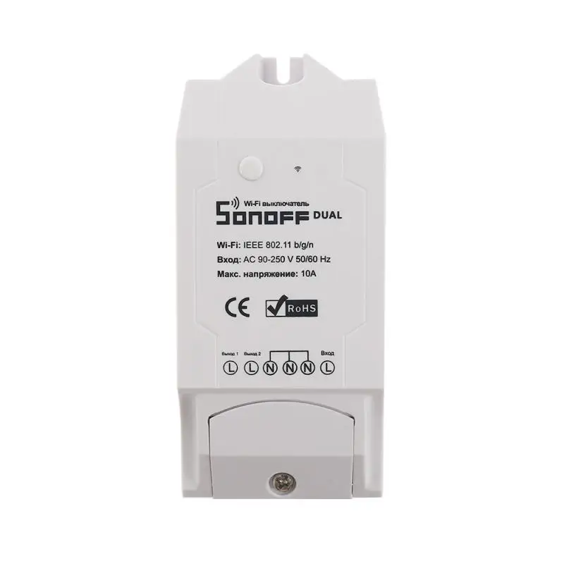 Sonoff DUAL R2 10A Smart WiFi Switch Remote Intelligent Control Socket Automation Modules Works With Alexa Google Home | Электроника