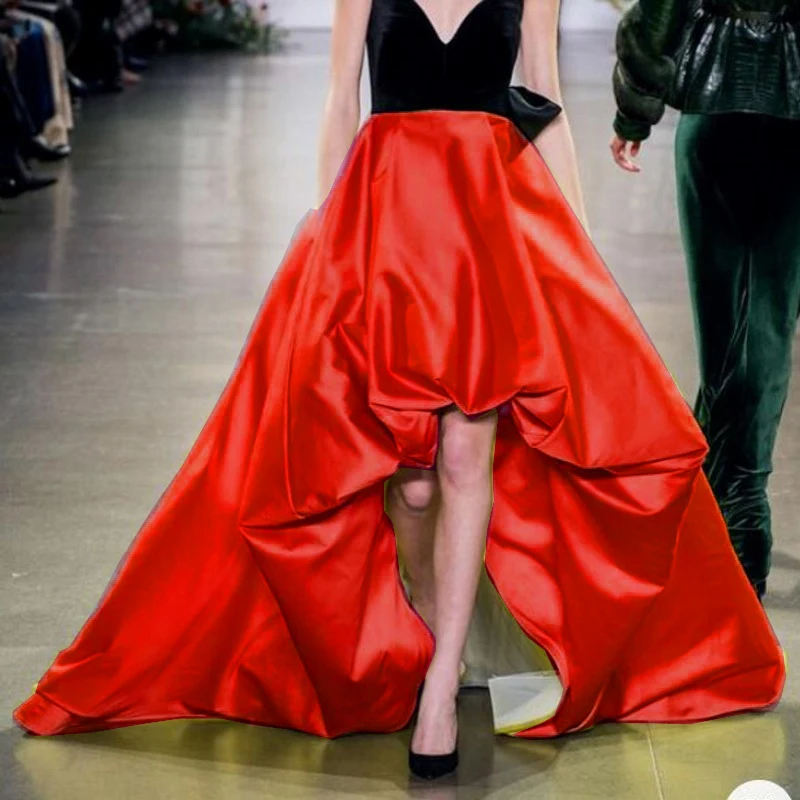 

Женская длинная газовая юбка, юбка цвета фуксии с оборками, многослойная юбка по индивидуальному заказу