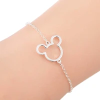 bracelet pendant japan and south korea cartoon hollow metal bracelet adjustable chain jewelry gift lady