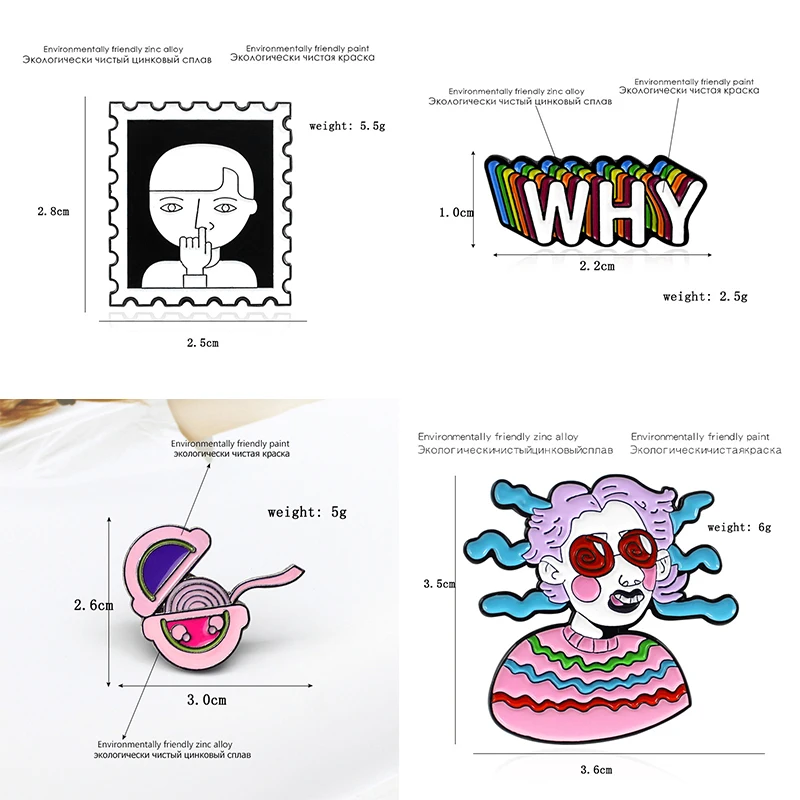 

Funny Metal Drip Oil Chest Brooches Creative Cartoon Rainbow Unisex Fashion Lapel Enamel Pin Cool Hip-Hop Badges Fashion Jewelry