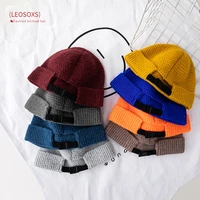 leosoxs 2022 winter fashion knitted beanies women skullies vintage thick warm hat autumn harajuku bonnet hip hop cap