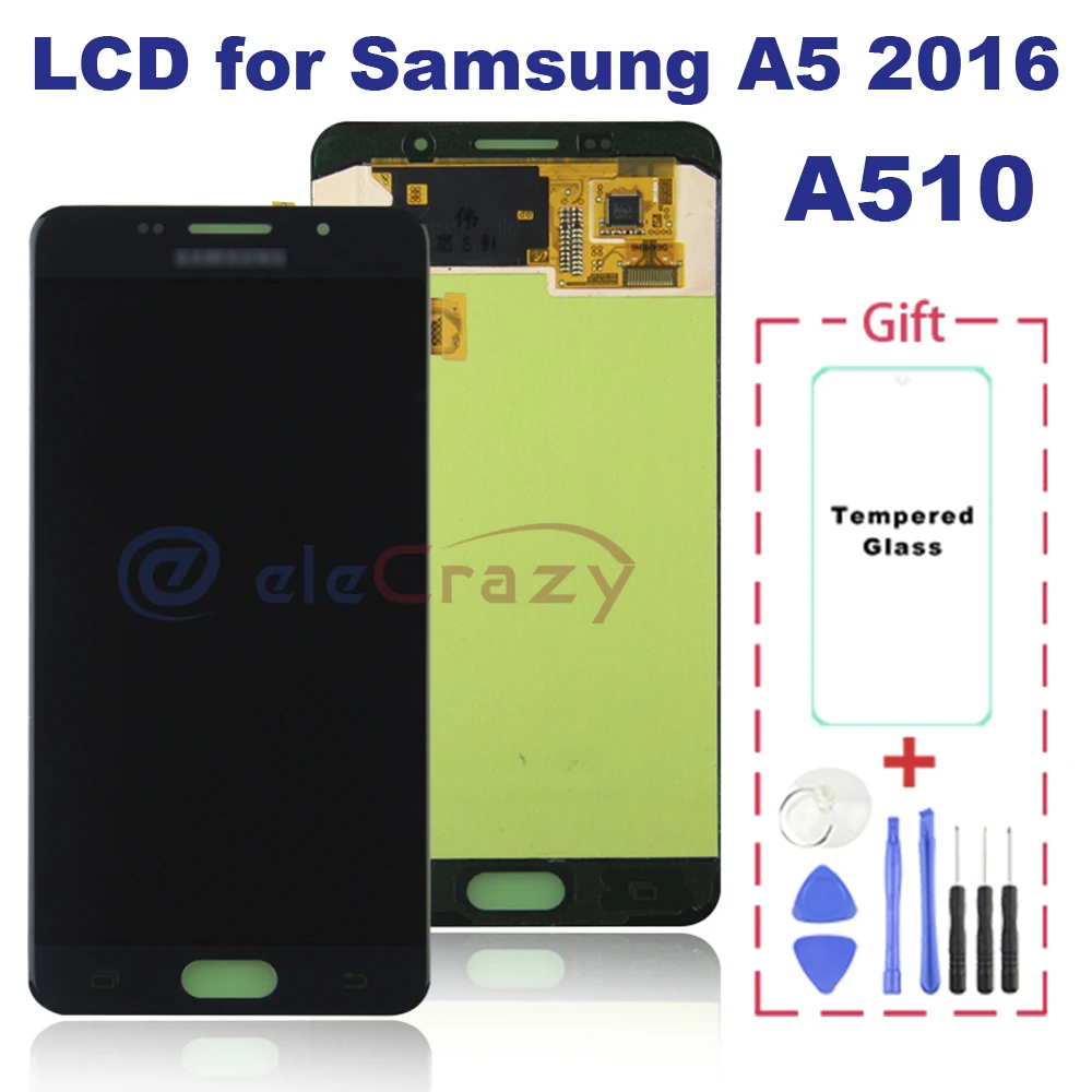 Оригинальный ЖК дисплей для Samsung Galaxy A5 2016 A510 A510F A510M сенсорный экран дигитайзер в