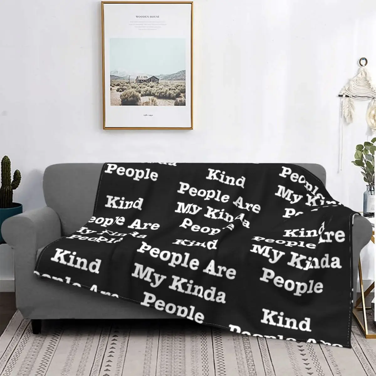 

Kind People-Manta de felpa cálida para el hogar, manta de lana de franela ultrasuave para colcha, Sábana de cama, colcha de dorm