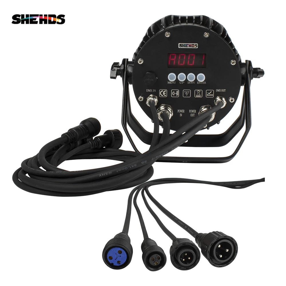 SHEHDS IP65 7x18 Par светодиодный водонепроницаемый RGBWA УФ-световой эффект мытья для DJ Disco
