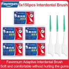 Fawnmum 5x150Pcs силикагель для чистки межзубных пространств, супер мягкий для ухода за межзубным пространством Зубная щетка стоматологическая чистый межзубными промежутками зубочистка массаж десен