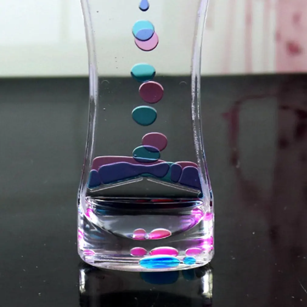 

Drip Oil Acrylic Hourglass Desktop Colored Decoration Liquid Motion Bubble Hourglass Liquid Floating Oil Hourglass Gifts Toys