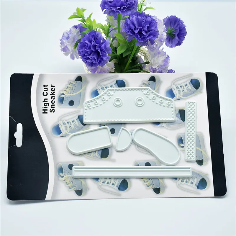 6 шт./3D форма для детской обуви Пластиковая торта помадки мыла 3D кроссовок