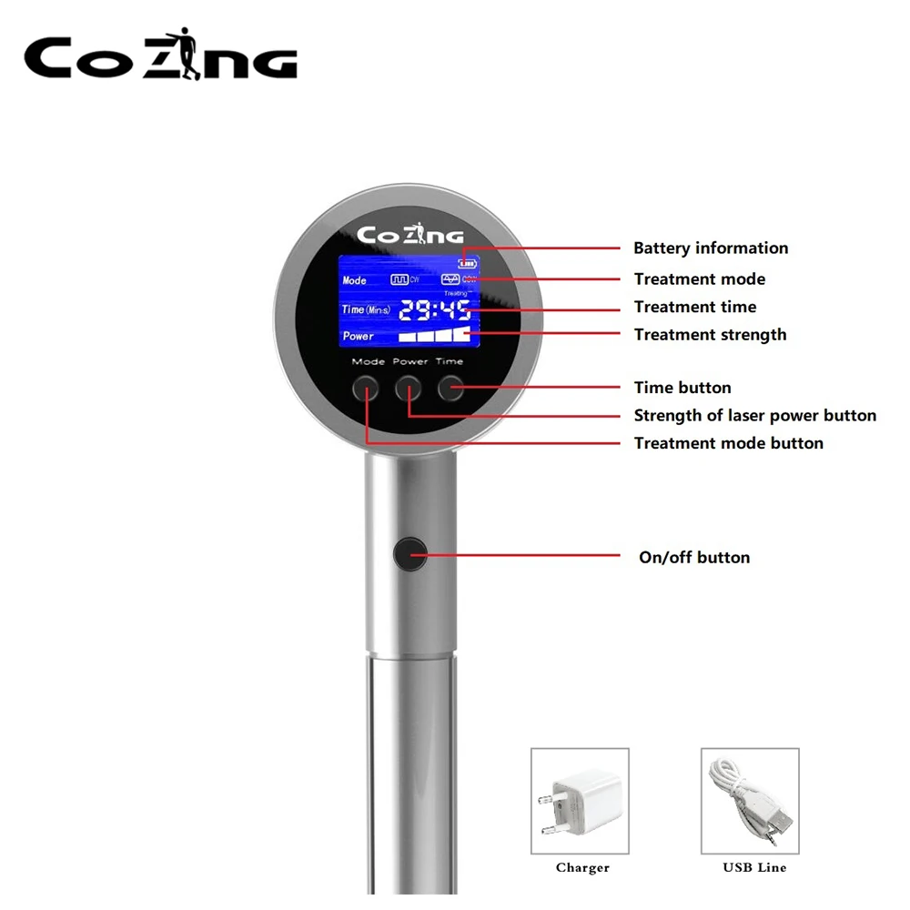 Медицинское лазерное устройство красного цвета для лечения артрита и облегчения