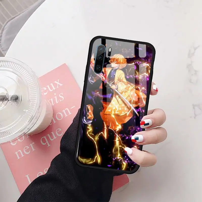 

Demon Slayer Anime Kimetsu No Yaiba Phone Case Tempered glass for Huawei Honor 7A 8X 9 10 V10 Mate 10 20 pro lite