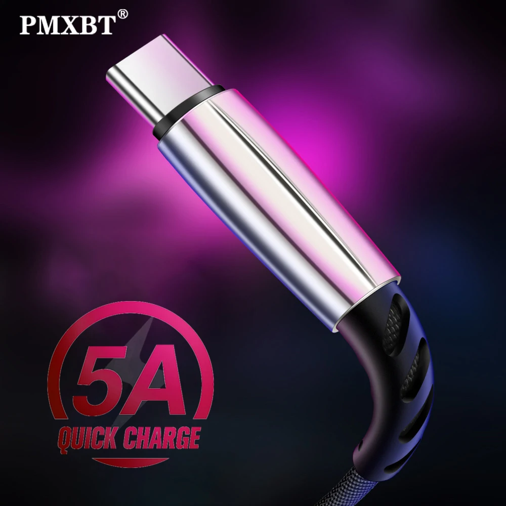 Кабель USB Type C 5A для быстрой зарядки Huawei P40/P30/P9/Samsung S20/S10/A51/S8|Кабели мобильных