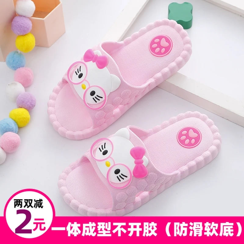 Детские тапочки в Корейском стиле Сезон лето Домашние для маленьких и средних