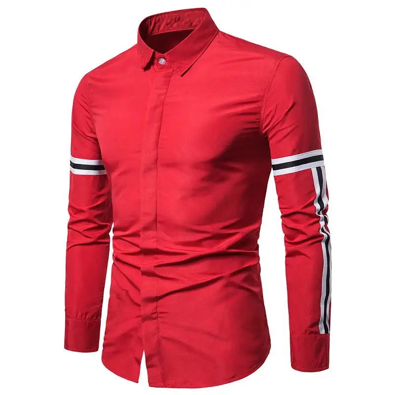 Осенняя Новая Европейская и американская мужская рубашка с длинными рукавами