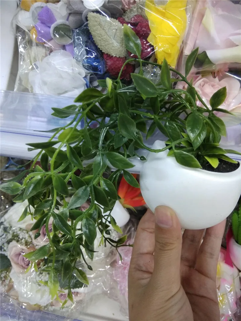 YO CHO магнитная наклейка на холодильник для доски, искусственные суккулентные растения в горшках, Орхидея, сделай сам для домашнего декора стен, наклейка в зеленых горшках
