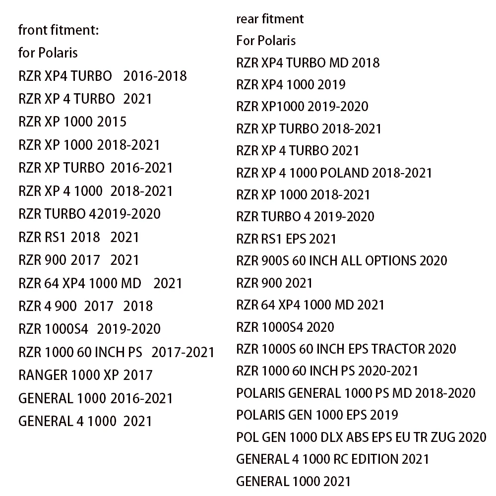 NiceCNC UTV Передняя и задняя полосы соединения комплект для Polaris RZR XP TURBO 4 2019-2020 1000/RZR 1000