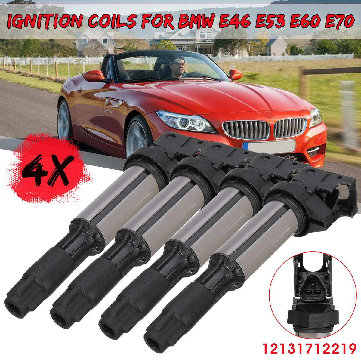 

4 кожуха зажигания для BMW E46 E53 E60 E70 E71 E90 X3 X5 M3 Z4 12131712219 12137551260