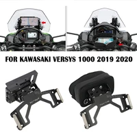 mobile phone holder versys1000 motorcycle front phone gps navigaton plate bracket for kawasaki versys 1000 versys1000 2019 2020
