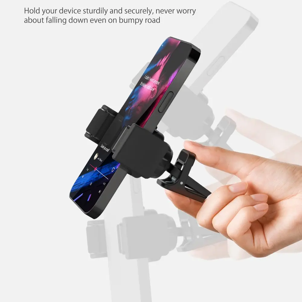 blitzwolf bw cf1 clip on 360° rotation car air vent auto memory lock mobile phone holder stand bracket for iphone 12 11 pro free global shipping