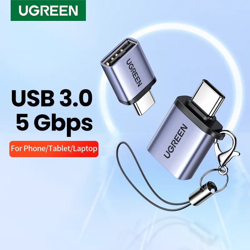 

UGREEN USB C OTG Adapter Fast USB 3.0 to Type C Adapter for Macbook Pro Xiaomi mi 10 Mini USB Adapter Type-C OTG Cable Converter