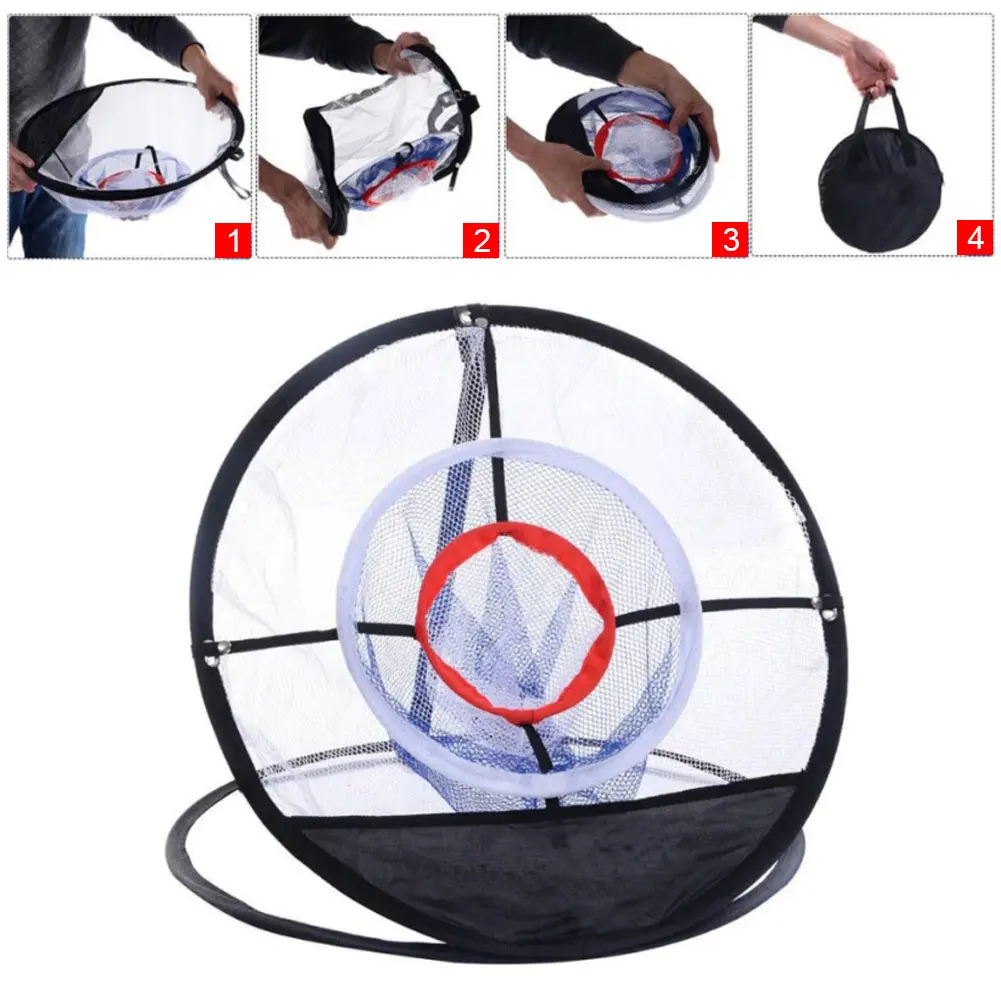 

2021 New Golf Pop UP Indoor Outdoor Chipping Pitching Cages Mats Practice Easy Net Golf Training Net