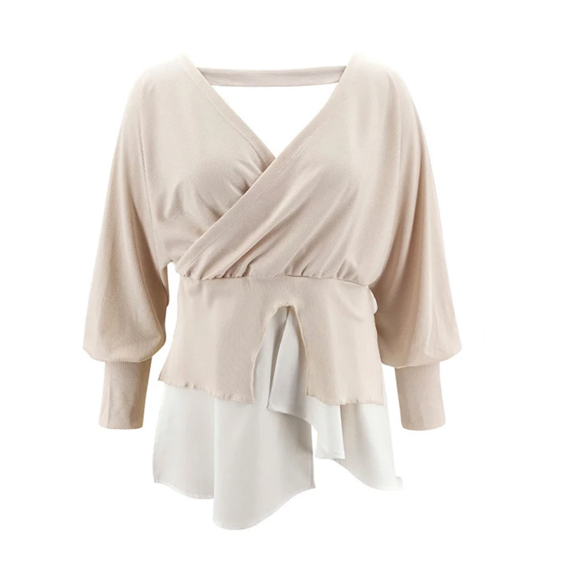 Новинка Сезон осень весна Топы Повседневная одежда в стиле пэчворк