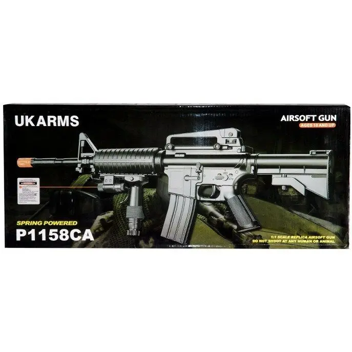 

300 FPS AIRSOFT M4 M16 TACTICAL SPRING RIFLE GUN w/ 3,000 BBs BB & LASER SIGHT