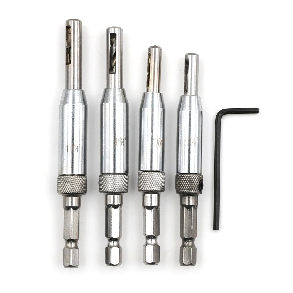 

Набор самоцентрирующихся шарнирных Сверл из быстрорежущей стали, для дверей шкафов 5/64 дюйма, 7/64 дюйма, 9/64 дюйма, 11/64 дюйма, 4 шт.