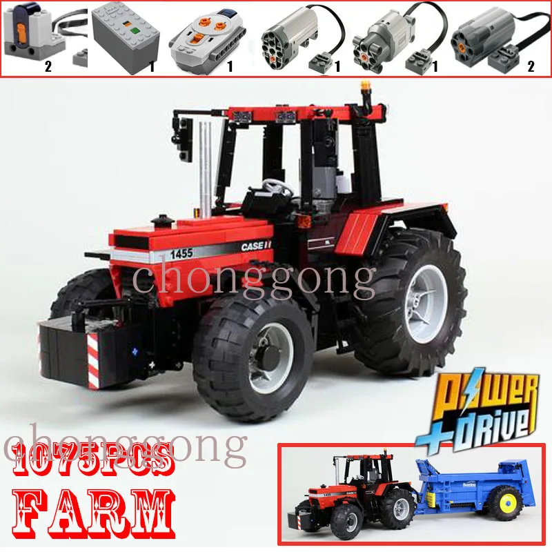 

2021 NEW 1:17 scale model of Case IH farm tractor building block moc-54812 truck remote assembly toy model boy's birthday gift