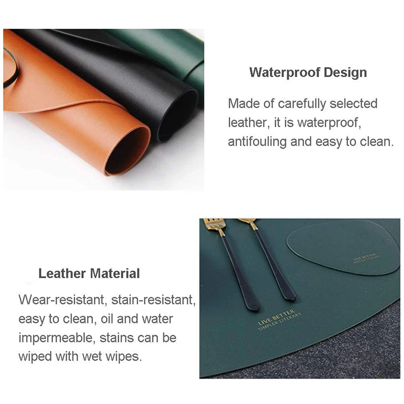 Кожаные подушечки скандинавские креативные коврики для столовой треугольные